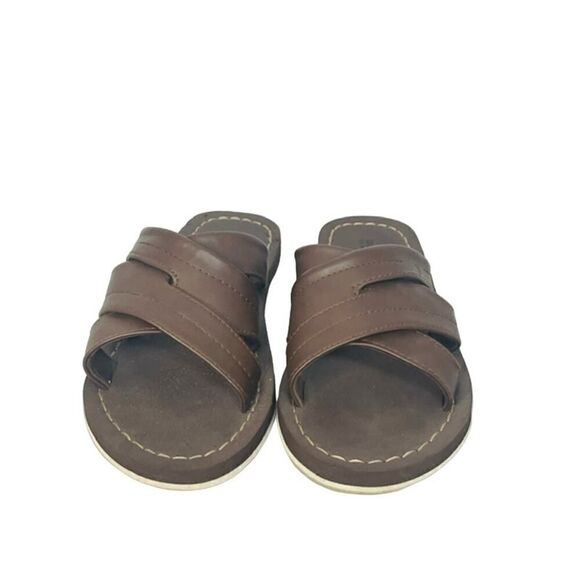 Dockers Brown Faux Leather X Slip on Summer Slide Sandal Mens Size 10 M - Picture 5 of 7